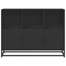 vidaXL fekete szerelt fa tálalószekrény 100x35x76 cm