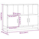vidaXL komód Sonoma tölgy 100x35x76 cm Gépelt fa