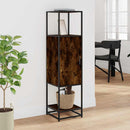 vidaXL Highboard sonoma tölgy 35,5x35x139 cm gépelt fa és fém