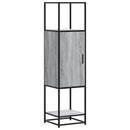vidaXL Highboard szürke sonoma 35,5x35x139 cm gépelt fa és fém