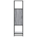 vidaXL Highboard szürke sonoma 35,5x35x139 cm gépelt fa és fém