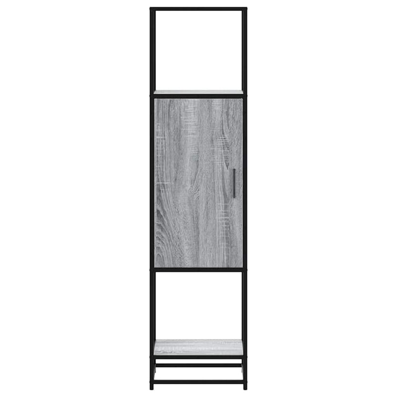 vidaXL Highboard szürke sonoma 35,5x35x139 cm gépelt fa és fém