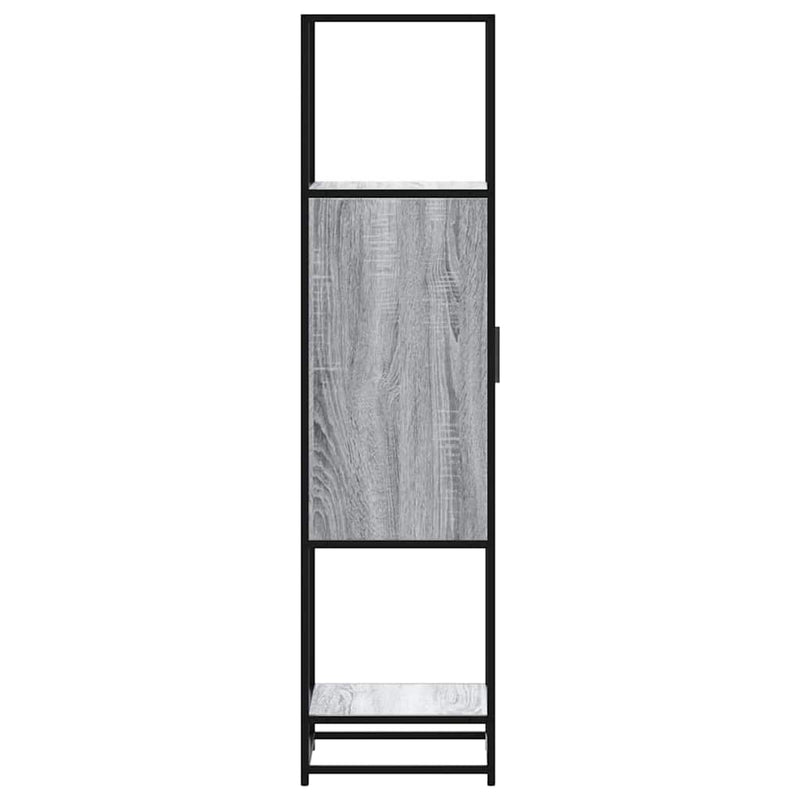 vidaXL Highboard szürke sonoma 35,5x35x139 cm gépelt fa és fém