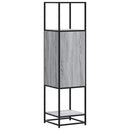 vidaXL Highboard szürke sonoma 35,5x35x139 cm gépelt fa és fém