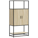 vidaXL Highboard sonoma tölgy 68x35x139 cm gépelt fa és fém