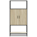 vidaXL Highboard sonoma tölgy 68x35x139 cm gépelt fa és fém