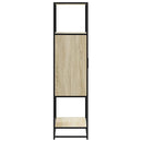 vidaXL Highboard sonoma tölgy 68x35x139 cm gépelt fa és fém