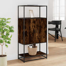 vidaXL Highboard sonoma tölgy 68x35x139 cm gépelt fa és fém