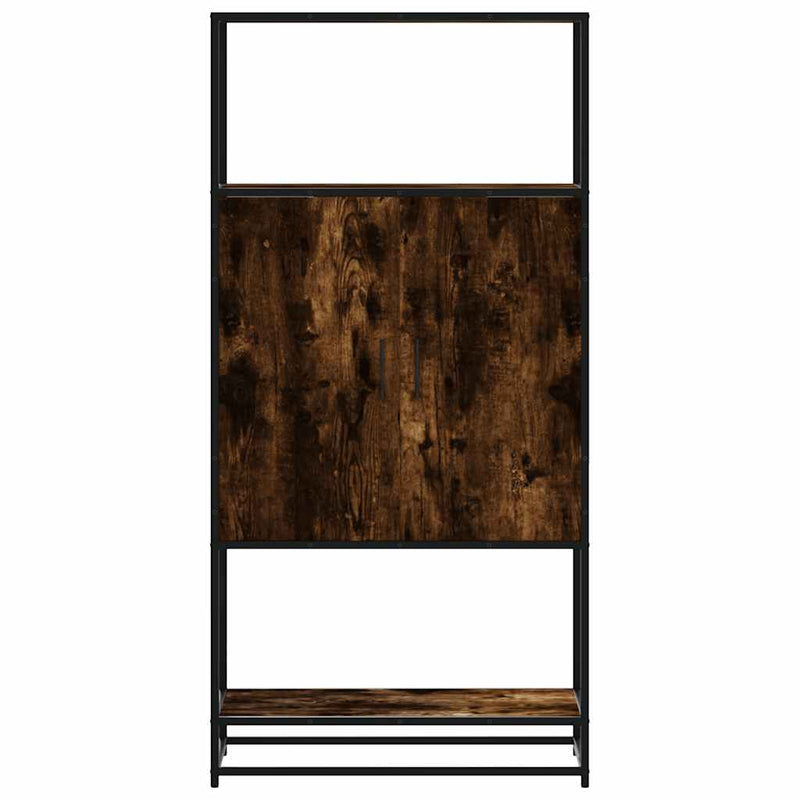 vidaXL Highboard sonoma tölgy 68x35x139 cm gépelt fa és fém