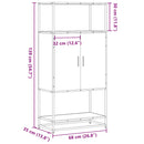 vidaXL Highboard sonoma tölgy 68x35x139 cm gépelt fa és fém