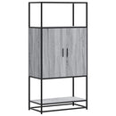 vidaXL Highboard szürke sonoma 68x35x139 cm gépelt fa és fém
