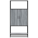 vidaXL Highboard szürke sonoma 68x35x139 cm gépelt fa és fém