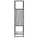 vidaXL Highboard szürke sonoma 68x35x139 cm gépelt fa és fém