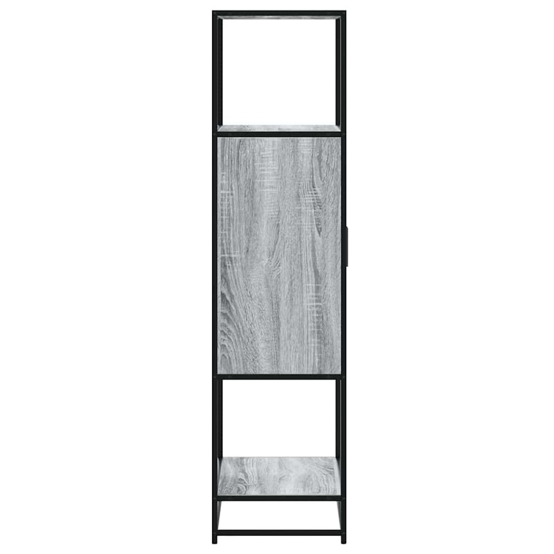 vidaXL Highboard szürke sonoma 68x35x139 cm gépelt fa és fém