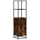 vidaXL Highboard sonoma tölgy 35,5x35x139 cm gépelt fa és fém