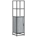 vidaXL Highboard szürke sonoma 35,5x35x139 cm gépelt fa és fém