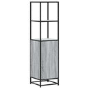 vidaXL Highboard szürke sonoma 35,5x35x139 cm gépelt fa és fém