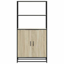 vidaXL Highboard sonoma tölgy 68x35x139 cm gépelt fa és fém