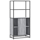 vidaXL Highboard szürke sonoma 68x35x139 cm gépelt fa és fém