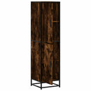 vidaXL Highboard sonoma tölgy 35,5x35x139 cm gépelt fa és fém