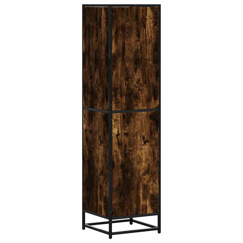 vidaXL Highboard sonoma tölgy 35,5x35x139 cm gépelt fa és fém