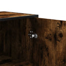 vidaXL Highboard sonoma tölgy 35,5x35x139 cm gépelt fa és fém