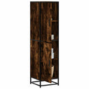 vidaXL Highboard sonoma tölgy 35,5x35x139 cm gépelt fa és fém