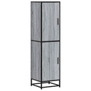 vidaXL Highboard szürke sonoma 35,5x35x139 cm gépelt fa és fém