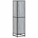 vidaXL Highboard szürke sonoma 35,5x35x139 cm gépelt fa és fém