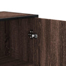 vidaXL Magastábla barna tölgy 35,5x35x139 cm műanyag fa és fém