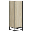 vidaXL Highboard sonoma tölgy 35,5x35x106,5 cm gépelt fa és fém