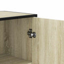 vidaXL Highboard sonoma tölgy 35,5x35x106,5 cm gépelt fa és fém