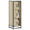 vidaXL Highboard sonoma tölgy 35,5x35x106,5 cm gépelt fa és fém
