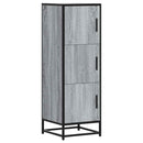vidaXL Highboard szürke sonoma 35,5x35x106,5 cm gépelt fa és fém