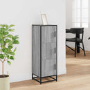 vidaXL Highboard szürke sonoma 35,5x35x106,5 cm gépelt fa és fém