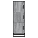 vidaXL Highboard szürke sonoma 35,5x35x106,5 cm gépelt fa és fém