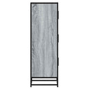 vidaXL Highboard szürke sonoma 35,5x35x106,5 cm gépelt fa és fém