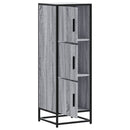 vidaXL Highboard szürke sonoma 35,5x35x106,5 cm gépelt fa és fém