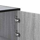 vidaXL Highboard szürke sonoma 35,5x35x106,5 cm gépelt fa és fém