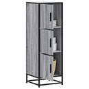 vidaXL Highboard szürke sonoma 35,5x35x106,5 cm gépelt fa és fém