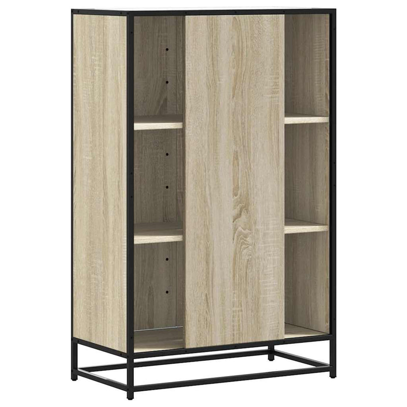 vidaXL Highboard sonoma tölgy 68x35x106,5 cm gépelt fa és fém