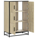 vidaXL Highboard sonoma tölgy 68x35x106,5 cm gépelt fa és fém