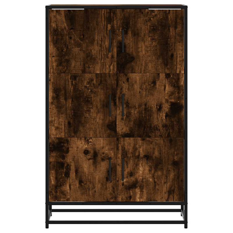 vidaXL Highboard sonoma tölgy 68x35x106,5 cm gépelt fa és fém