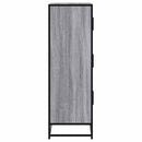 vidaXL Highboard szürke sonoma 68x35x106,5 cm gépelt fa és fém
