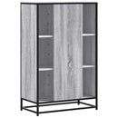 vidaXL Highboard szürke sonoma 68x35x106,5 cm gépelt fa és fém