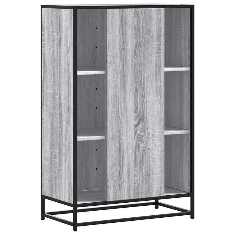 vidaXL Highboard szürke sonoma 68x35x106,5 cm gépelt fa és fém
