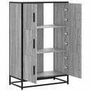 vidaXL Highboard szürke sonoma 68x35x106,5 cm gépelt fa és fém