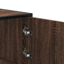 vidaXL Magastábla barna tölgy 68x35x106,5 cm műanyag fa és fém