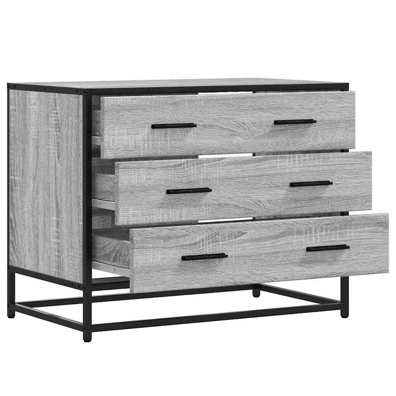 vidaXL szürke sonoma színű szerelt fa fiókos szekrény 70x41x56 cm