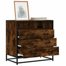 vidaXL füstös tölgy szerelt fa fiókos szekrény 70x41x70 cm